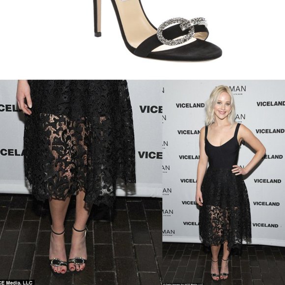 Jimmy Choo Black Tamsyn Crystal Buckle Sandal size 39 EU , APPROX. US 8.5 - 9 - Picture 8 of 9